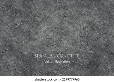 Seamless vector gray concrete texture. Stone wall background. - Shutterstock ID 2199777965