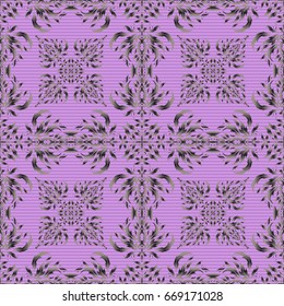 Seamless vector gray ornament in arabian style. Pattern for wallpapers, backgrounds, flyers or wrapping paper. Seamless pattern with cute damask ornament.