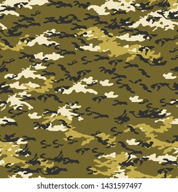 Seamless vector green camouflage pattern. Military/ uniform/ army background. For fabric, textile, design, avertising banner.