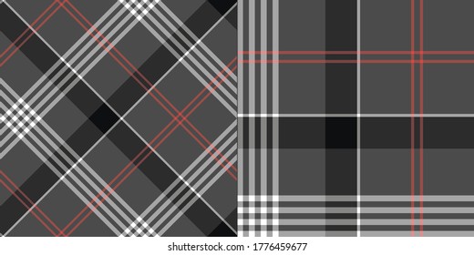 Seamless vector grey tartan pattern. Plaid background for fabric, textile, wrapping etc.