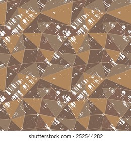 Seamless vector grunge mosaic texture like antique floor