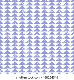 Seamless vector grunge pattern. Creative geometric pastel blue background with rectangles. Grunge texture with attrition, cracks and ambrosia. Old style vintage design. Graphic illustration.  