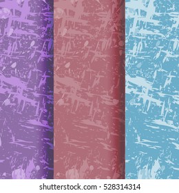 Seamless vector grunge texture set