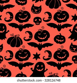 Seamless vector halloween pattern