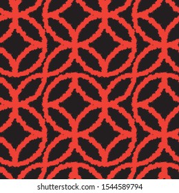 A seamless vector halloween pattern with bloody ornament. Horror themed surface print design.
