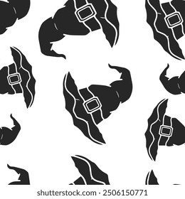 Seamless vector Halloween pattern with colorful with hats. Simple doodle style