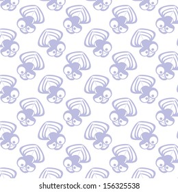 Seamless vector halloween pattern with cute cartoon spiders. Seamless pattern can be used for wallpapers, pattern fills, webpage backgrounds