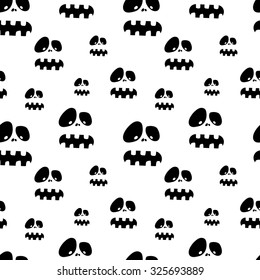 Seamless vector halloween pattern with ghosts. Festive wrapper. Background.