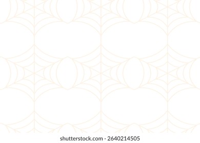 Seamless vector Halloween pattern with orange spiderwebs on white isolated transparent background Repeating spooky vector design perfect for wrapping paper fabric textiles wallpapers and party decor.