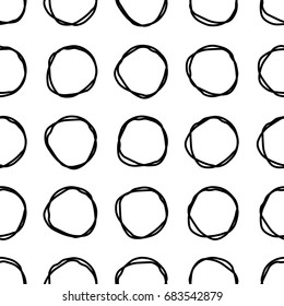 Seamless vector hand drawn abstract pattern.