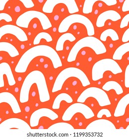 Seamless Vector hand drawn calligraphic brush stroke pattern. Colorful style design. Good for poster, fabric print, web page background, birthday card invitation, interior surface texture