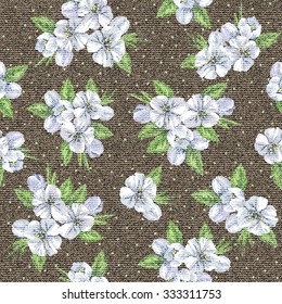 Seamless vector  hand drawn floral  pattern, pattern can be used for wallpaper, pattern fills, surface textures 