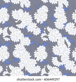 Seamless vector hand drawn floral pattern, pattern can be used for wallpaper, pattern fills, surface textures