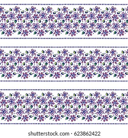 Seamless vector hand drawn floral pattern. Colorful Background with flowers, leaves. Decorative cute graphic line drawing illustration. Print for wrapping, background, fabric, decor, textile, surface