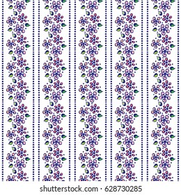 Seamless vector hand drawn floral pattern. Colorful Background with flowers, leaves. Decorative cute graphic line drawing illustration. Print for wrapping, background, fabric, decor, textile, surface