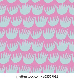 Seamless vector hand drawn flower pattern.