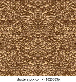 Seamless vector hand drawn gold pattern, pattern can be used for wallpaper, pattern fills, surface textures . 