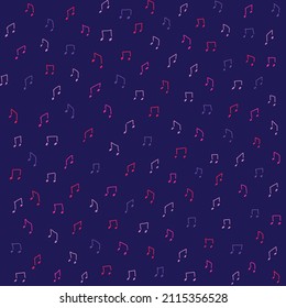 Seamless Vector Hand Drawn Music Note Background Seamless Blue Pattern