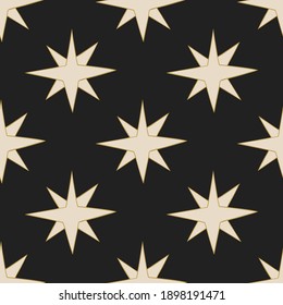 Seamless vector hand drawn stars pattern. Magic space background and thin stroked illustration. Astrology objects. For fabric, textile, wrapping, web, cover etc. 10 eps 