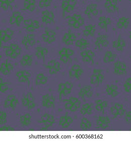 Seamless vector hand drawn watercolor clover pattern or textile, ceramics, fabric, print, cards, wrapping