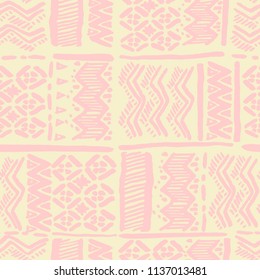 Seamless vector hand-drawn ethnic ice cream ornate for fabric, textile, ceramic, craft, wrapping