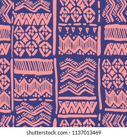 Seamless vector hand-drawn ethnic ornate for fabric, textile, ceramic, craft, wrapping