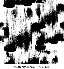 Seamless vector handmade abstract brush strokes background