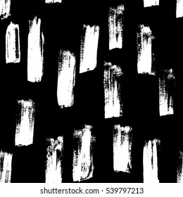 Seamless vector handmade abstract brush strokes background. Ink grunge pattern.