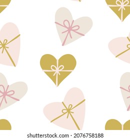 Nahtlose Vektorgeschenkbox-Muster. Valentinstag Hintergrund. Stilvolles Muster für Design, Stoff, Textilien usw.