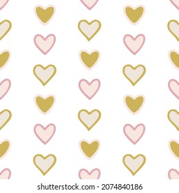 Seamless vector hearts symbol pattern. Valentine's day background. Stylish pattern for design, fabric, textile etc.