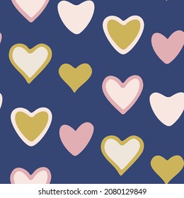 Seamless vector hearts symbol pattern. Valentine's day background. Stylish pattern for design, fabric, textile etc.