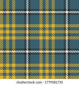 Seamless vector. Herringbone tartan check plaid for poncho, blanket, or other fabric designs. Blue plaid pattern