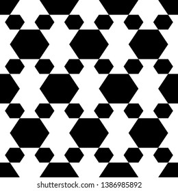 Seamless vector. Hexagons background. Figures ornament. Polygons pattern. Simple shapes wallpaper. Geometric image. Digital paper, textile print, abstract backdrop.