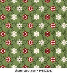 seamless vector illustration abstract floral background