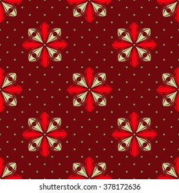 Seamless vector illustration of abstract flowers