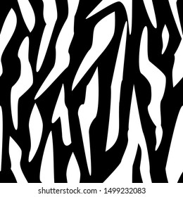 Seamless vector illustration of alternating black and white rows resembling zebra