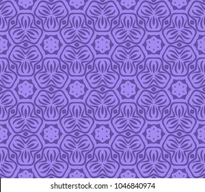Seamless vector illustration. Art deco floral, geometric pattern. For design, wallpaper, interior