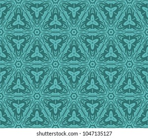 Seamless vector illustration. Art deco floral, geometric pattern. For design, wallpaper, interior