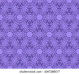 Seamless vector illustration. Art deco floral, geometric pattern. For design, wallpaper, interior