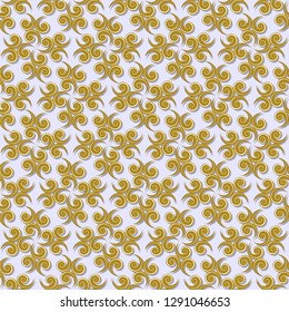 seamless vector illustration background of abstract ornamental curls
