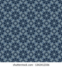 seamless vector illustration background of abstract geometric flowers