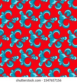 seamless vector illustration background of abstract curls