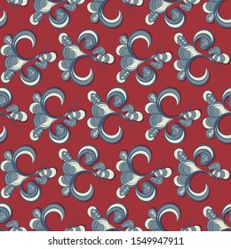 seamless vector illustration background of abstract curls