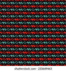 Seamless vector illustration background of abstract shapes