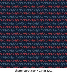 Seamless vector illustration background of abstract shapes