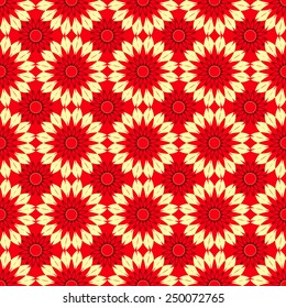 Seamless vector illustration background of abstract flowers