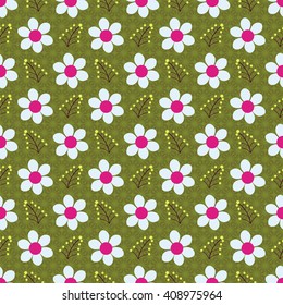 seamless vector illustration background of abstract flowers