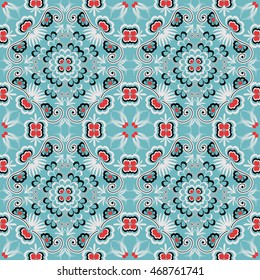 Seamless vector illustration background. Abstract shapes pattern 