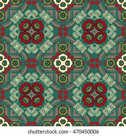 Seamless vector illustration background. Abstract shapes pattern 
