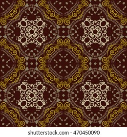 Seamless vector illustration background. Abstract shapes pattern 